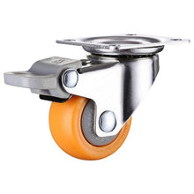 Load image into Gallery viewer, 1/1.25/1.5/2 Inch Furniture Casters Wheels  Orange Swivel Castor Trolley  Rubber
