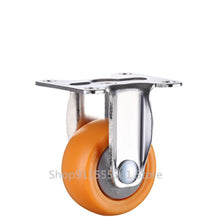 Load image into Gallery viewer, 1/1.25/1.5/2 Inch Furniture Casters Wheels  Orange Swivel Castor Trolley  Rubber
