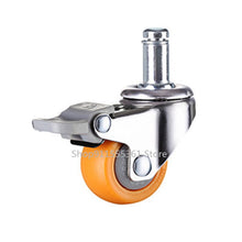 Load image into Gallery viewer, 1/1.25/1.5/2 Inch Furniture Casters Wheels  Orange Swivel Castor Trolley  Rubber
