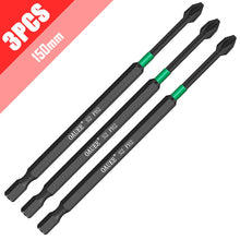 Load image into Gallery viewer, 1/2/3/6pcs Magnetic Batch Head Impact Strong Cross High Hardness 25/50/65/70/90mm Anti Non-slip WaterProof PH2 Screwdriver Set
