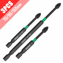 Load image into Gallery viewer, 1/2/3/6pcs Magnetic Batch Head Impact Strong Cross High Hardness 25/50/65/70/90mm Anti Non-slip WaterProof PH2 Screwdriver Set
