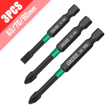 Load image into Gallery viewer, 1/2/3/6pcs Magnetic Batch Head Impact Strong Cross High Hardness 25/50/65/70/90mm Anti Non-slip WaterProof PH2 Screwdriver Set
