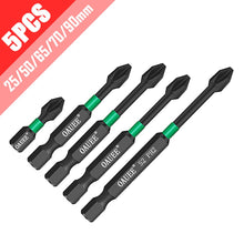 Load image into Gallery viewer, 1/2/3/6pcs Magnetic Batch Head Impact Strong Cross High Hardness 25/50/65/70/90mm Anti Non-slip WaterProof PH2 Screwdriver Set
