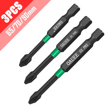 Load image into Gallery viewer, 1/2/3/6pcs Magnetic Batch Head Impact Strong Cross High Hardness 25/50/65/70/90mm Anti Non-slip WaterProof PH2 Screwdriver Set
