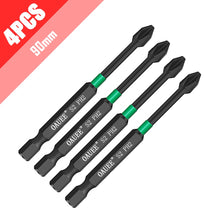 Load image into Gallery viewer, 1/2/3/6pcs Magnetic Batch Head Impact Strong Cross High Hardness 25/50/65/70/90mm Anti Non-slip WaterProof PH2 Screwdriver Set
