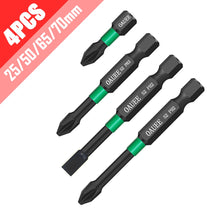 Load image into Gallery viewer, 1/2/3/6pcs Magnetic Batch Head Impact Strong Cross High Hardness 25/50/65/70/90mm Anti Non-slip WaterProof PH2 Screwdriver Set
