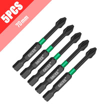 Load image into Gallery viewer, 1/2/3/6pcs Magnetic Batch Head Impact Strong Cross High Hardness 25/50/65/70/90mm Anti Non-slip WaterProof PH2 Screwdriver Set
