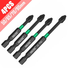 Load image into Gallery viewer, 1/2/3/6pcs Magnetic Batch Head Impact Strong Cross High Hardness 25/50/65/70/90mm Anti Non-slip WaterProof PH2 Screwdriver Set
