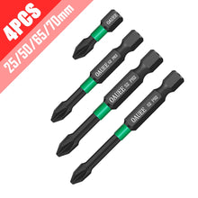 Load image into Gallery viewer, 1/2/3/6pcs Magnetic Batch Head Impact Strong Cross High Hardness 25/50/65/70/90mm Anti Non-slip WaterProof PH2 Screwdriver Set
