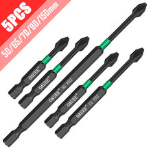 Load image into Gallery viewer, 1/2/3/6pcs Magnetic Batch Head Impact Strong Cross High Hardness 25/50/65/70/90mm Anti Non-slip WaterProof PH2 Screwdriver Set
