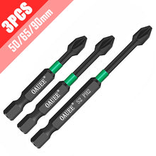 Load image into Gallery viewer, 1/2/3/6pcs Magnetic Batch Head Impact Strong Cross High Hardness 25/50/65/70/90mm Anti Non-slip WaterProof PH2 Screwdriver Set
