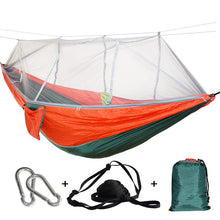 Load image into Gallery viewer, 1-2 Person Outdoor Mosquito Net Parachute Hammock Camping Hanging Sleeping Bed Swing Portable  Double  Chair Hamac Army Green
