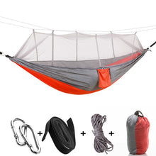 Load image into Gallery viewer, 1-2 Person Outdoor Mosquito Net Parachute Hammock Camping Hanging Sleeping Bed Swing Portable  Double  Chair Hamac Army Green
