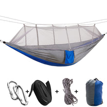 Load image into Gallery viewer, 1-2 Person Outdoor Mosquito Net Parachute Hammock Camping Hanging Sleeping Bed Swing Portable  Double  Chair Hamac Army Green
