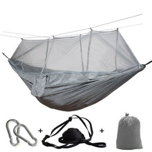 Load image into Gallery viewer, 1-2 Person Outdoor Mosquito Net Parachute Hammock Camping Hanging Sleeping Bed Swing Portable  Double  Chair Hamac Army Green
