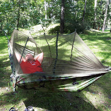 Load image into Gallery viewer, 1-2 Person Outdoor Mosquito Net Parachute Hammock Camping Hanging Sleeping Bed Swing Portable  Double  Chair Hamac Army Green
