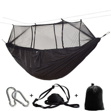 Load image into Gallery viewer, 1-2 Person Outdoor Mosquito Net Parachute Hammock Camping Hanging Sleeping Bed Swing Portable  Double  Chair Hamac Army Green
