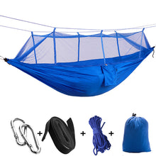 Load image into Gallery viewer, 1-2 Person Outdoor Mosquito Net Parachute Hammock Camping Hanging Sleeping Bed Swing Portable  Double  Chair Hamac Army Green
