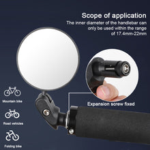 Load image into Gallery viewer, 1/2PCS Universal Bicycle Rearview Mirror Adjustable Rotate Wide-Angle Cycling Handlebar Rear View for MTB Road Bike Accessories
