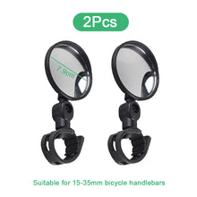 Load image into Gallery viewer, 1/2PCS Universal Bicycle Rearview Mirror Adjustable Rotate Wide-Angle Cycling Handlebar Rear View for MTB Road Bike Accessories
