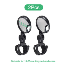 Load image into Gallery viewer, 1/2PCS Universal Bicycle Rearview Mirror Adjustable Rotate Wide-Angle Cycling Handlebar Rear View for MTB Road Bike Accessories
