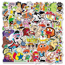 Load image into Gallery viewer, 1 Pack 90s Classic Cartoon Stickers Graffiti for Laptop Motorcycle Bike Car Guitar Skateboard Luggage Decal Kids Scrapbook Toys
