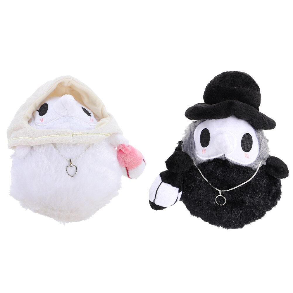 1 Pair Kawaii Cute Luminous Cartoon Plague Doctor Beak Doll Lovely Plush Doll Toy Ornament Halloween Party Prom Props Kids Gifts