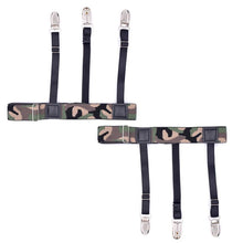 Load image into Gallery viewer, 1 Pair Men Shirt Stay Belt with Non-slip Locking Clips Adjustable Lock Tirant Shirts Tucker Leg Thigh Suspender Garters Strap
