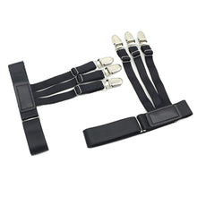 Load image into Gallery viewer, 1 Pair Men Shirt Stay Belt with Non-slip Locking Clips Adjustable Lock Tirant Shirts Tucker Leg Thigh Suspender Garters Strap
