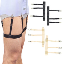 Load image into Gallery viewer, 1 Pair Men Shirt Stays Belt With Non-slip Locking Clips Keep Shirt Tucked Leg Thigh Suspender Garters Adjustable Locking Strap
