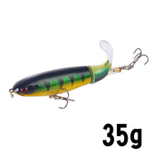 Load image into Gallery viewer, 1 Pcs 10cm/14cm Topwater Fishing Lure Whopper Popper Artificial Bait Hard Plopper Soft Rotating Tail Fishing Tackle Fishing Bait
