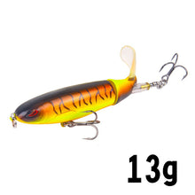 Load image into Gallery viewer, 1 Pcs 10cm/14cm Topwater Fishing Lure Whopper Popper Artificial Bait Hard Plopper Soft Rotating Tail Fishing Tackle Fishing Bait
