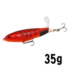 Load image into Gallery viewer, 1 Pcs 10cm/14cm Topwater Fishing Lure Whopper Popper Artificial Bait Hard Plopper Soft Rotating Tail Fishing Tackle Fishing Bait
