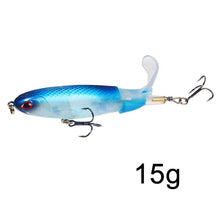 Load image into Gallery viewer, 1 Pcs 10cm/14cm Topwater Fishing Lure Whopper Popper Artificial Bait Hard Plopper Soft Rotating Tail Fishing Tackle Fishing Bait
