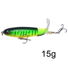 Load image into Gallery viewer, 1 Pcs 10cm/14cm Topwater Fishing Lure Whopper Popper Artificial Bait Hard Plopper Soft Rotating Tail Fishing Tackle Fishing Bait
