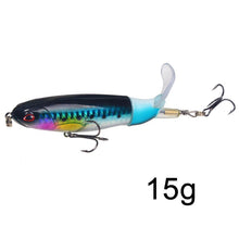 Load image into Gallery viewer, 1 Pcs 10cm/14cm Topwater Fishing Lure Whopper Popper Artificial Bait Hard Plopper Soft Rotating Tail Fishing Tackle Fishing Bait
