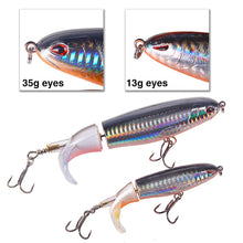 Load image into Gallery viewer, 1 Pcs 10cm/14cm Topwater Fishing Lure Whopper Popper Artificial Bait Hard Plopper Soft Rotating Tail Fishing Tackle Fishing Bait
