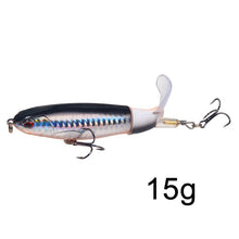 Load image into Gallery viewer, 1 Pcs 10cm/14cm Topwater Fishing Lure Whopper Popper Artificial Bait Hard Plopper Soft Rotating Tail Fishing Tackle Fishing Bait
