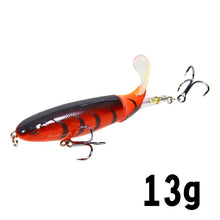 Load image into Gallery viewer, 1 Pcs 10cm/14cm Topwater Fishing Lure Whopper Popper Artificial Bait Hard Plopper Soft Rotating Tail Fishing Tackle Fishing Bait
