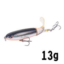 Load image into Gallery viewer, 1 Pcs 10cm/14cm Topwater Fishing Lure Whopper Popper Artificial Bait Hard Plopper Soft Rotating Tail Fishing Tackle Fishing Bait
