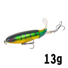 Load image into Gallery viewer, 1 Pcs 10cm/14cm Topwater Fishing Lure Whopper Popper Artificial Bait Hard Plopper Soft Rotating Tail Fishing Tackle Fishing Bait
