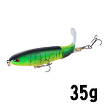 Load image into Gallery viewer, 1 Pcs 10cm/14cm Topwater Fishing Lure Whopper Popper Artificial Bait Hard Plopper Soft Rotating Tail Fishing Tackle Fishing Bait
