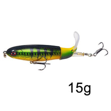 Load image into Gallery viewer, 1 Pcs 10cm/14cm Topwater Fishing Lure Whopper Popper Artificial Bait Hard Plopper Soft Rotating Tail Fishing Tackle Fishing Bait
