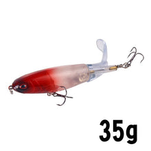 Load image into Gallery viewer, 1 Pcs 10cm/14cm Topwater Fishing Lure Whopper Popper Artificial Bait Hard Plopper Soft Rotating Tail Fishing Tackle Fishing Bait
