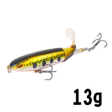 Load image into Gallery viewer, 1 Pcs 10cm/14cm Topwater Fishing Lure Whopper Popper Artificial Bait Hard Plopper Soft Rotating Tail Fishing Tackle Fishing Bait
