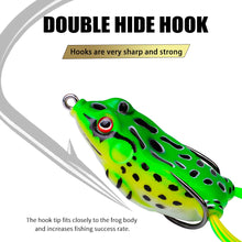 Load image into Gallery viewer, 1 Pcs 5G 8.5G 13G 17.5G Frog Lure Soft Tube Bait Plastic Fishing Lure with Fishing Hooks Topwater Ray Frog Artificial 3D Eyes
