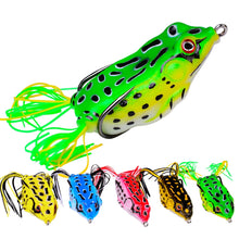 Load image into Gallery viewer, 1 Pcs 5G 8.5G 13G 17.5G Frog Lure Soft Tube Bait Plastic Fishing Lure with Fishing Hooks Topwater Ray Frog Artificial 3D Eyes
