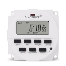 Load image into Gallery viewer, 1 Second Interval 5V 12V 110V 220V Power Supply 7 Days Weekly Programmable Digital Electronic Lighting Daily Timer Switch
