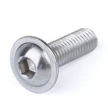 Load image into Gallery viewer, 10-20pcs M3 M4 M5 M6 304 Stainless Steel Half Round Button Flange Head With Washer Inner Hex Socket Allen  Bolt ISO7380.2
