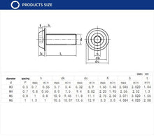 Load image into Gallery viewer, 10-20pcs M3 M4 M5 M6 304 Stainless Steel Half Round Button Flange Head With Washer Inner Hex Socket Allen  Bolt ISO7380.2
